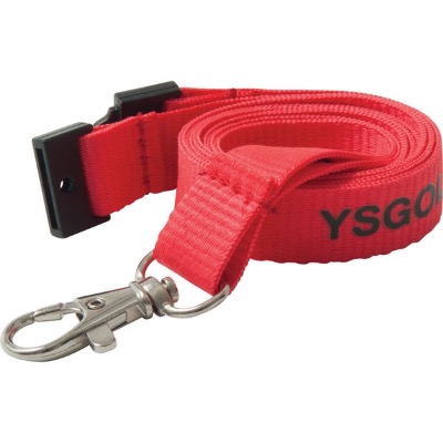 Image of Promotional Branded 15mm Flat Polyester Lanyard