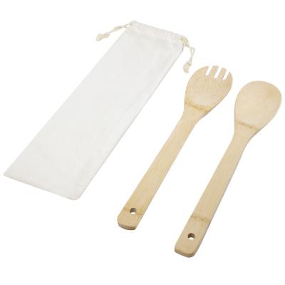 Image of Endiv bamboo salad spoon and fork
