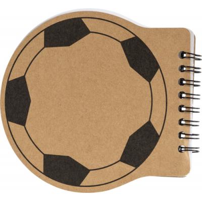 Image of Football shaped notebook