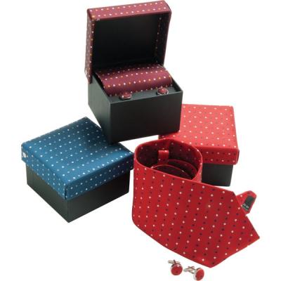 Image of Tie & Cufflink Box Set (Woven Micro Polyester)