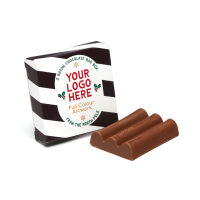 Image of Winter Collection - Eco 3 Baton Bar Box - Milk Chocolate