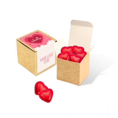 Image of Eco Cube with Praline Hearts